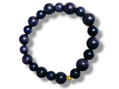 Sparkly Deep Purple Beaded Stretch Bracelet Stretchy