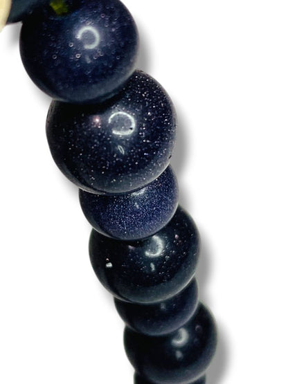 Sparkly Deep Purple Beaded Stretch Bracelet Stretchy