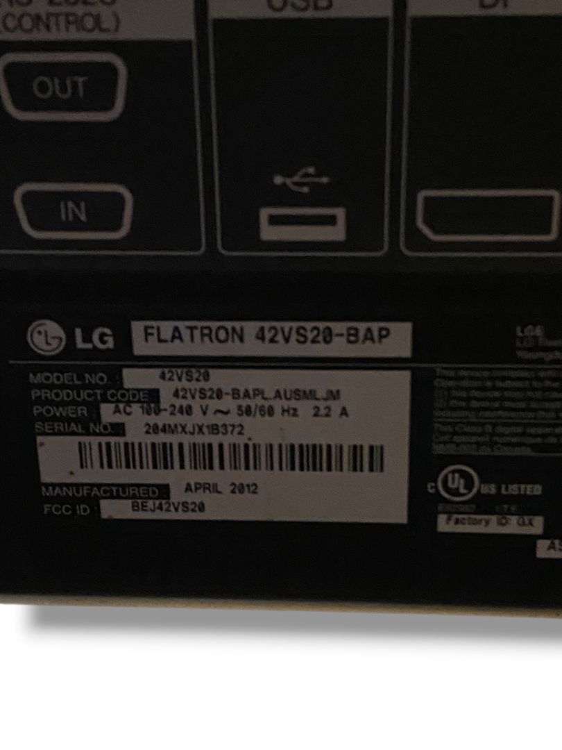 LG 42VS20-BAP 42" Commercial Grade Widescreen LCD Signage Display Monitor