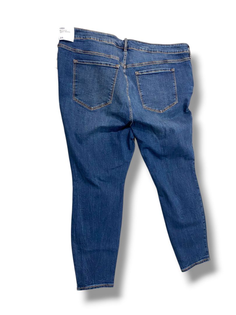 24 Old Navy Womens Plus Size New Distressed Jeans Rockstar Super Skinny Mid-Rise