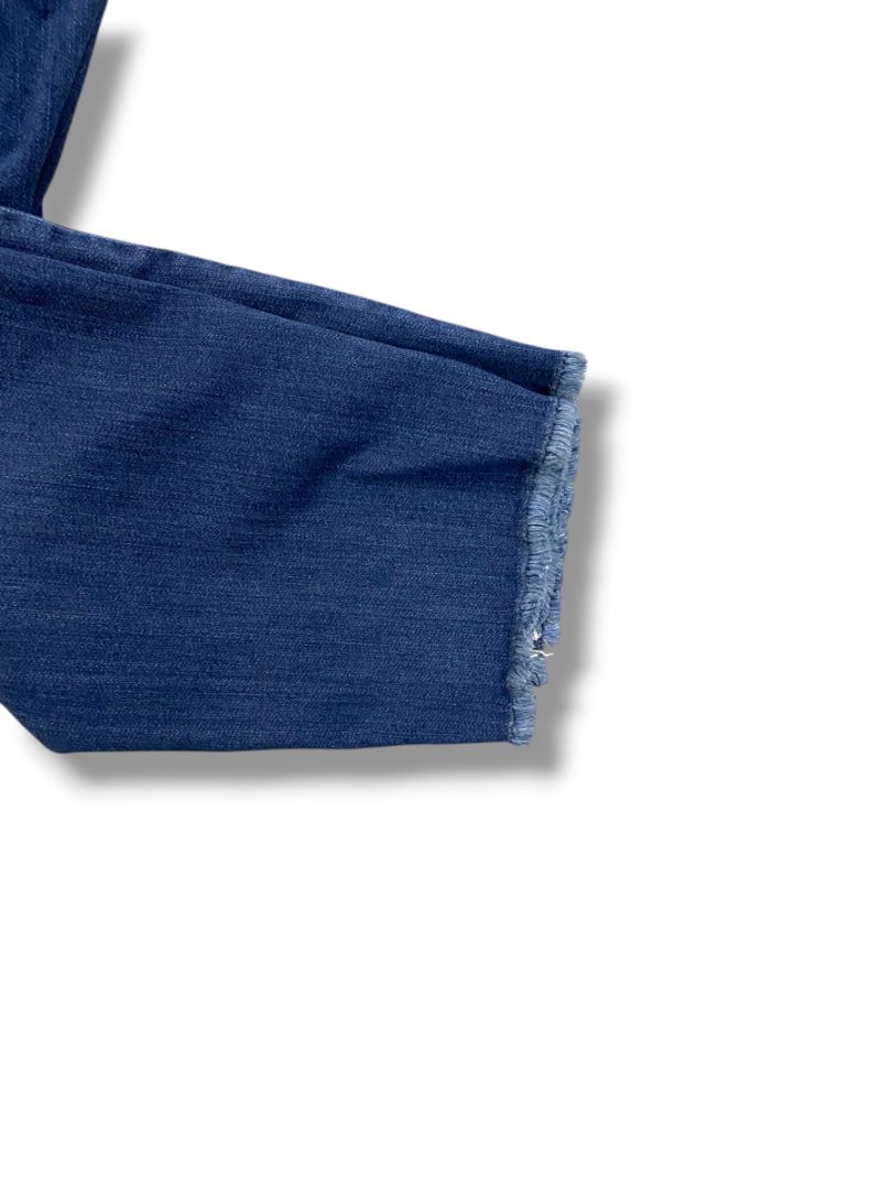 22WP Belle Kim Gravel Petite Womens Plus Size Jeggings Raw Hem Pull On Jeans