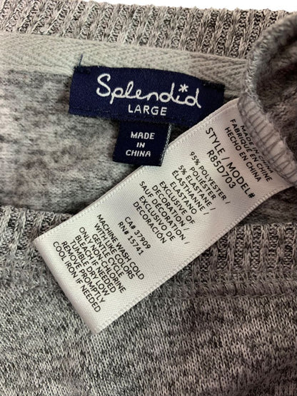 Large Splendid Womens Lightweight Sweatshirt Gray Heathered