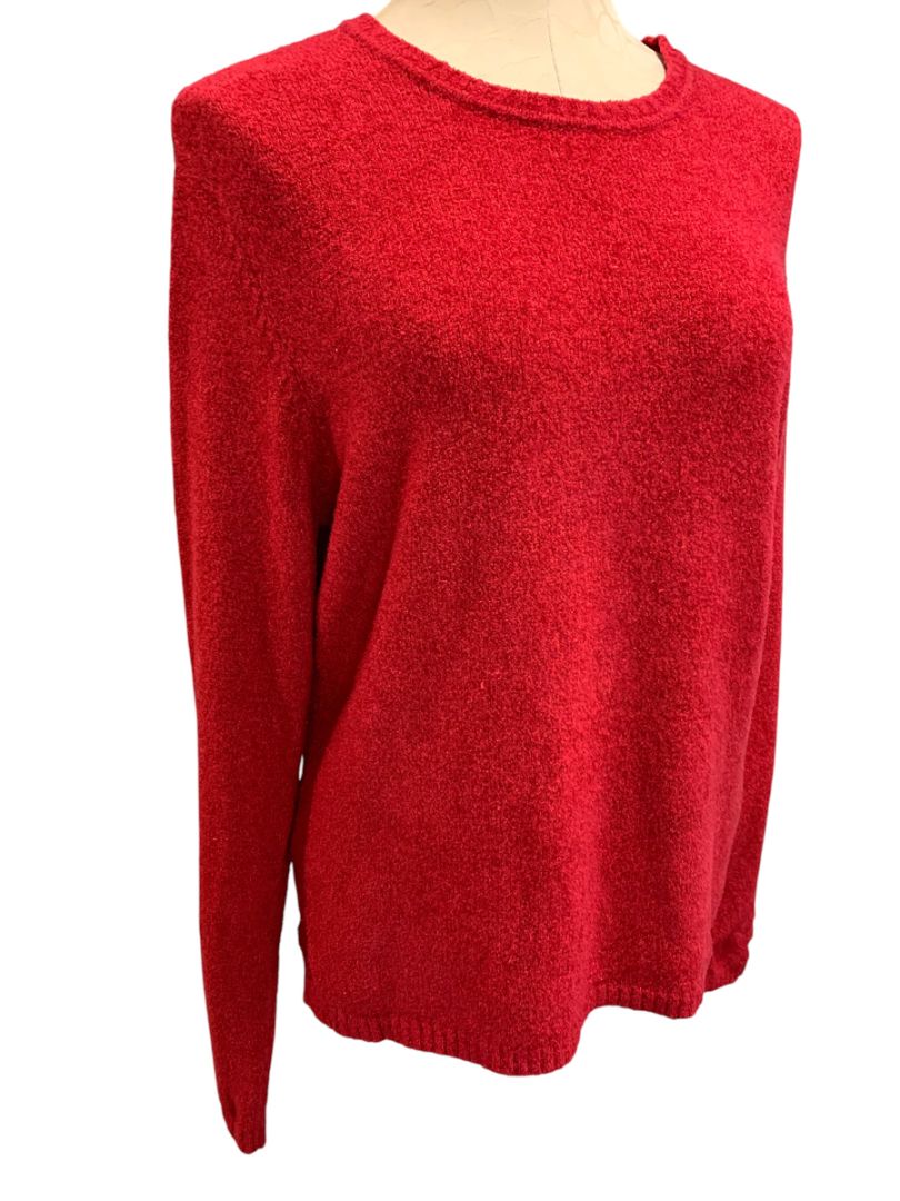 Size XL Talbots Womens Red Soft Pullover Crewneck Sweater