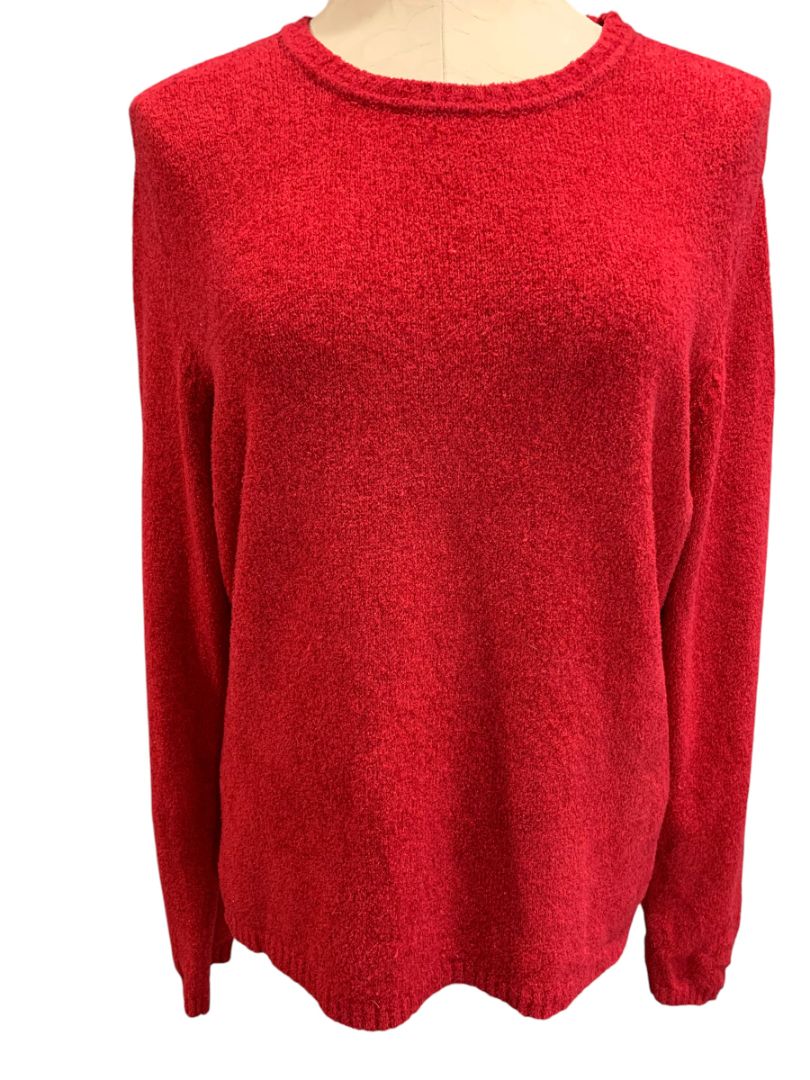 Size XL Talbots Womens Red Soft Pullover Crewneck Sweater
