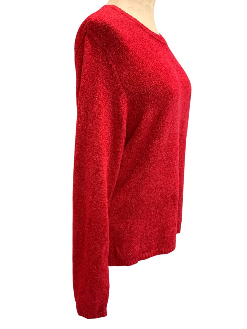 Size XL Talbots Womens Red Soft Pullover Crewneck Sweater