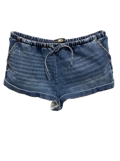 Size Large Rewash Brand Womens Denim Pull On Shorts Elastic Drawstring