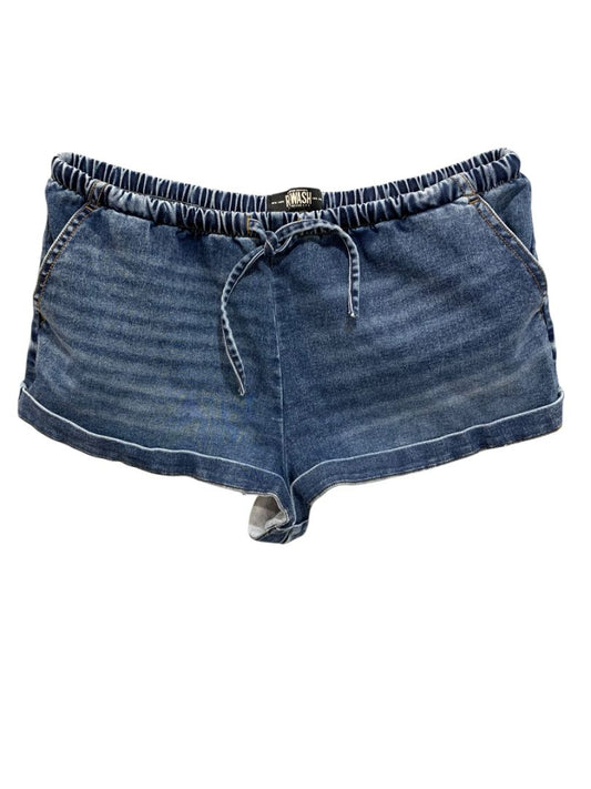 Size Large Rewash Brand Womens Denim Pull On Shorts Elastic Drawstring