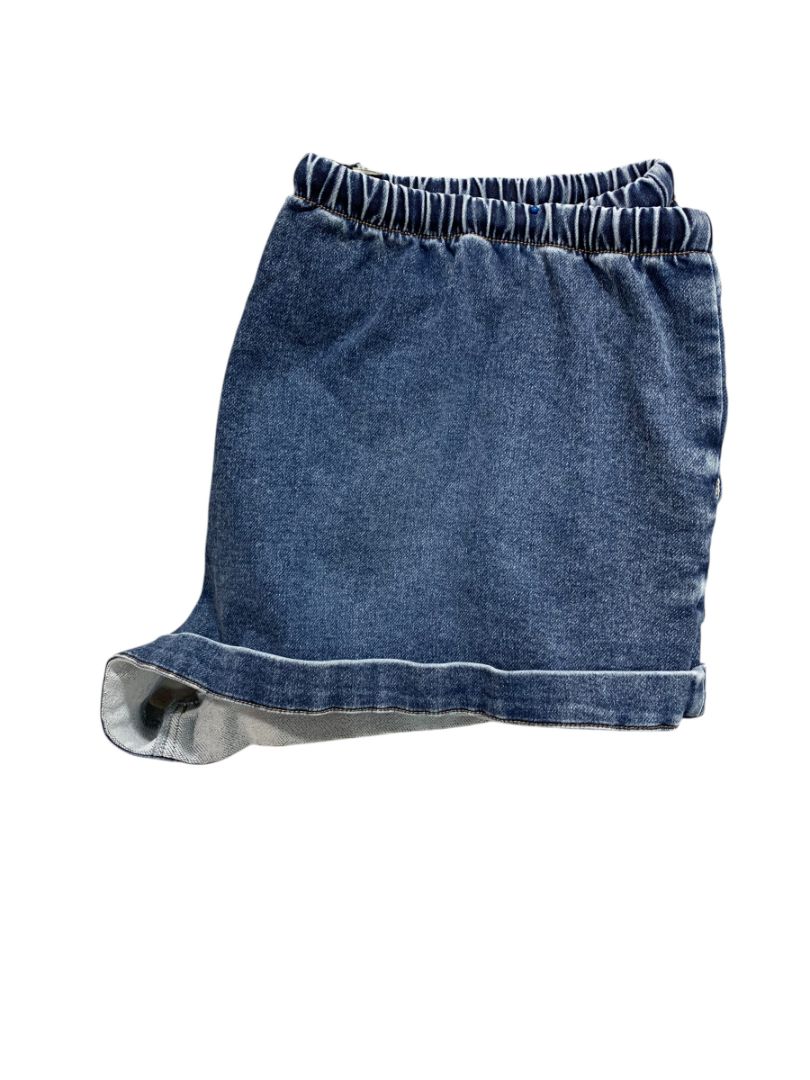 Size Large Rewash Brand Womens Denim Pull On Shorts Elastic Drawstring