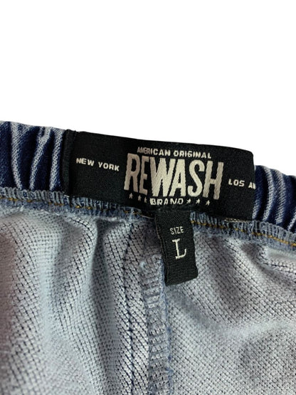Size Large Rewash Brand Womens Denim Pull On Shorts Elastic Drawstring