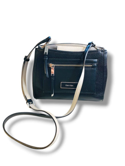 Calvin Klein Vegan Leather Bag Structured Crossbody Hadley Triple Compartment