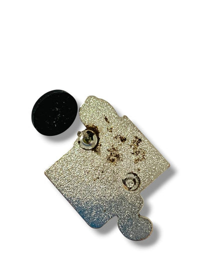 Lapel Pin Book Worm 1.3" Enameled Multicolor