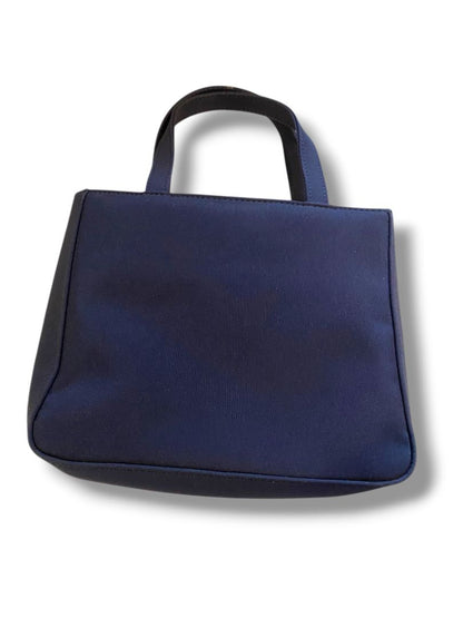 Amanda Smith Navy Blue Mini Satchel Handbag Triple Compartment 6"h x 7.5"l