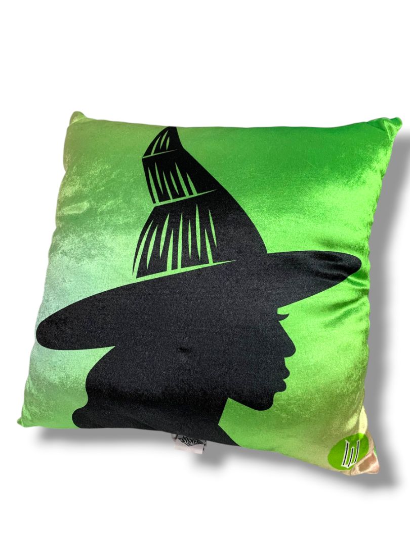 New Wicked Power Of Green Silhouette Decorative Throw Pillow Elphaba 17" Square