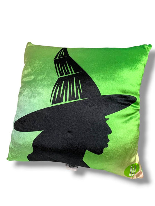 New Wicked Power Of Green Silhouette Decorative Throw Pillow Elphaba 17" Square