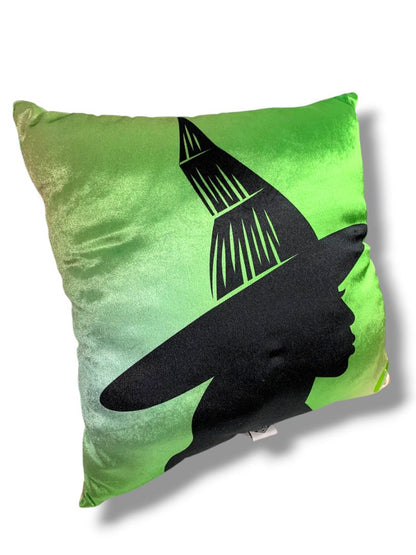 New Wicked Power Of Green Silhouette Decorative Throw Pillow Elphaba 17" Square