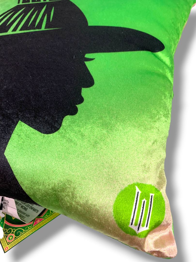 New Wicked Power Of Green Silhouette Decorative Throw Pillow Elphaba 17" Square
