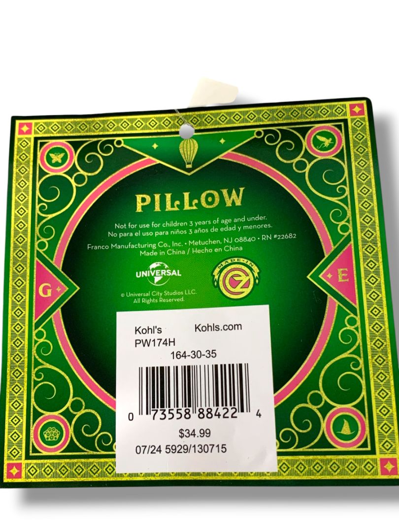 New Wicked Power Of Green Silhouette Decorative Throw Pillow Elphaba 17" Square