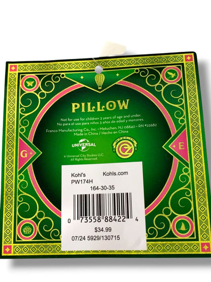 New Wicked Power Of Green Silhouette Decorative Throw Pillow Elphaba 17" Square
