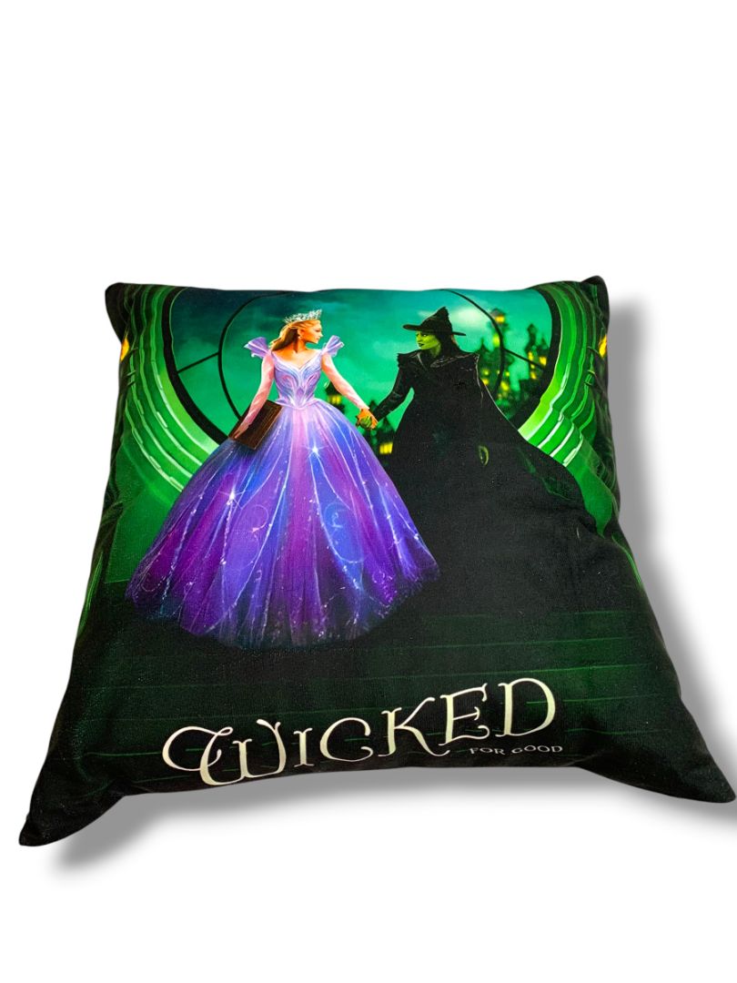 Wicked Glinda Elphaba Decorative Throw Pillow Elphaba 17" Square