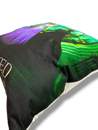 Wicked Glinda Elphaba Decorative Throw Pillow Elphaba 17" Square