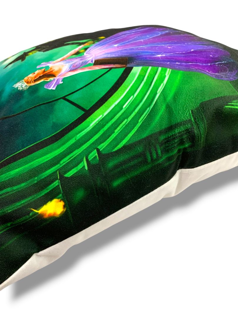 Wicked Glinda Elphaba Decorative Throw Pillow Elphaba 17" Square