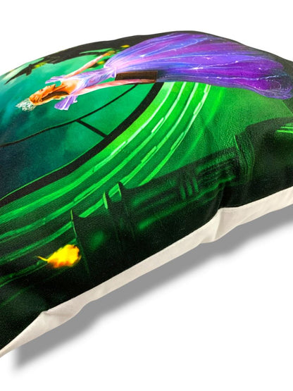 Wicked Glinda Elphaba Decorative Throw Pillow Elphaba 17" Square