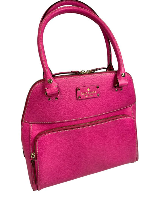 Kate Spade Maeda Wellesley Windsor Rolled Top Handle Satchel Hot Pink Excellent