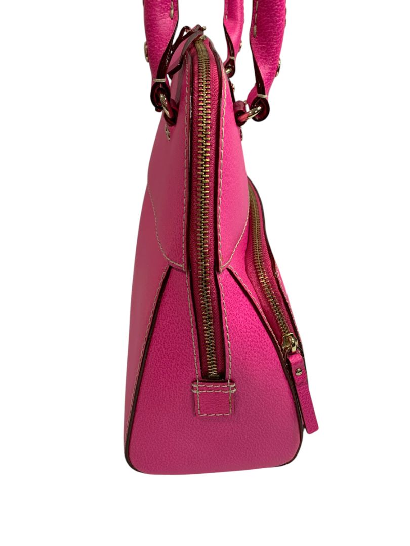 Kate Spade Maeda Wellesley Windsor Rolled Top Handle Satchel Hot Pink Excellent