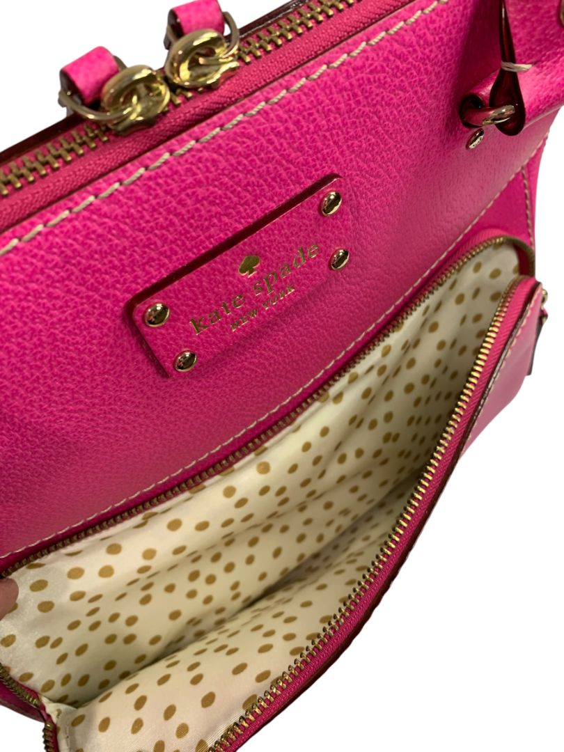 Kate Spade Maeda Wellesley Windsor Rolled Top Handle Satchel Hot Pink Excellent