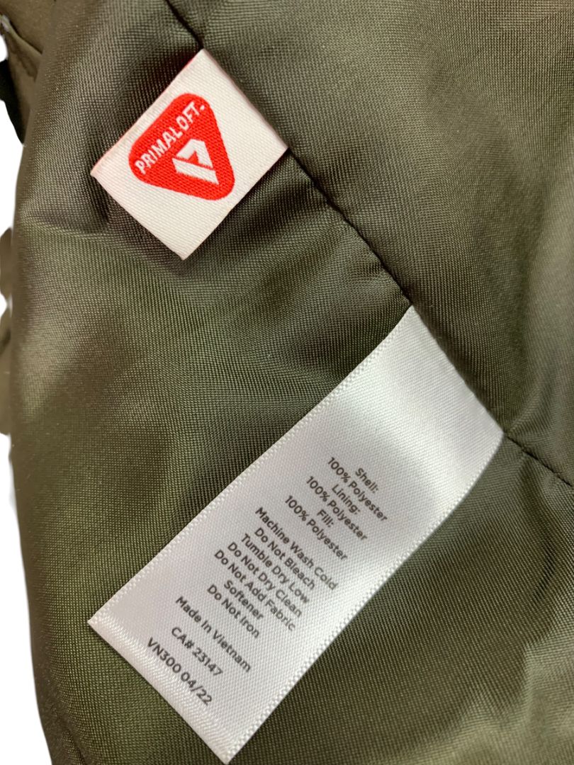 Size Large Talbots Womens Army Green Tunic Length Quilted Vest