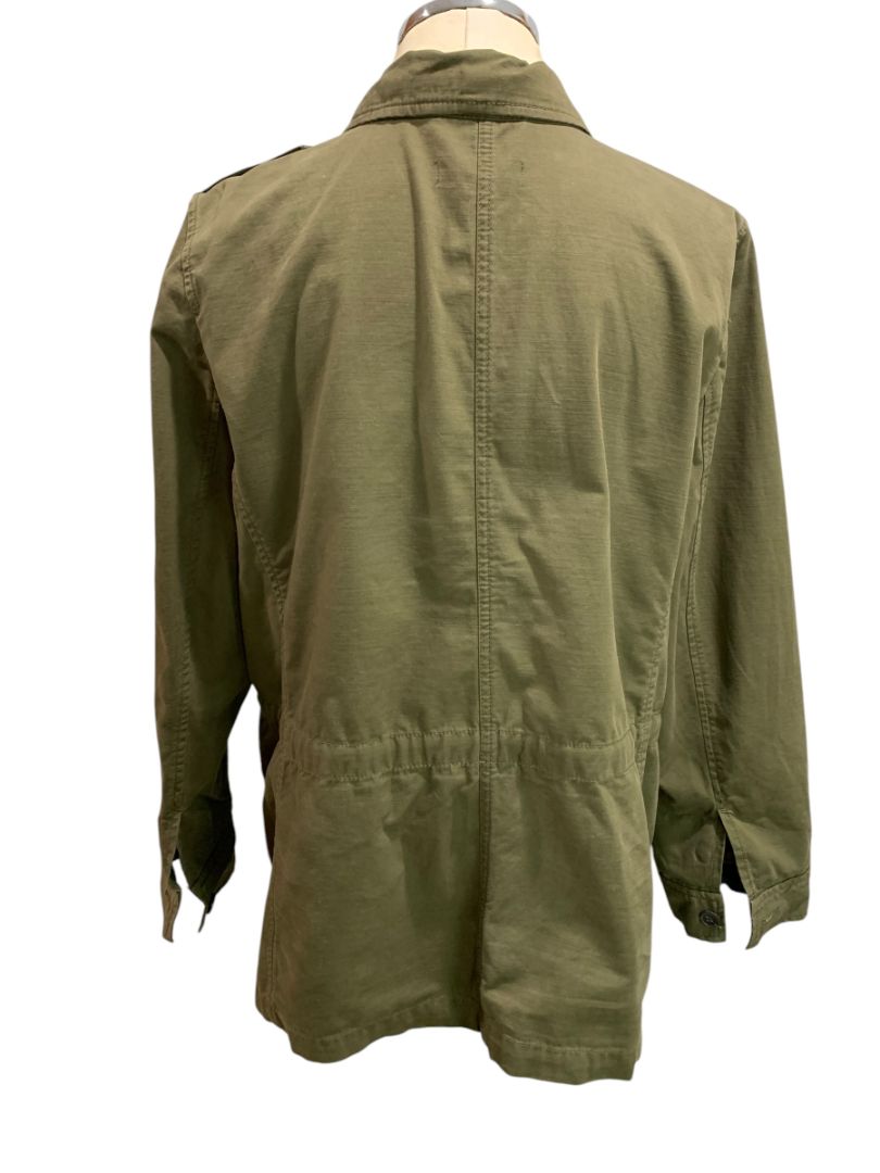 Size XL Talbots Womens Army Green Safari Jacket Button Up
