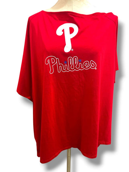 Size 5X New Era Womens Plus Size Red Tshirt Philadelphia Phillies