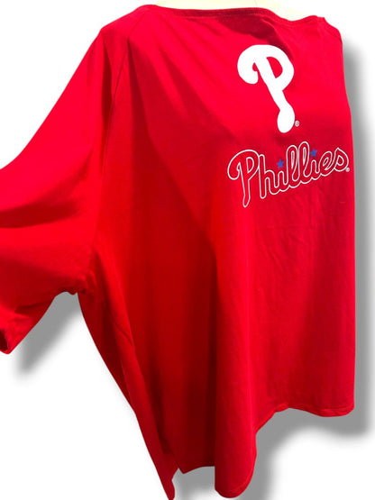 Size 5X New Era Womens Plus Size Red Tshirt Philadelphia Phillies