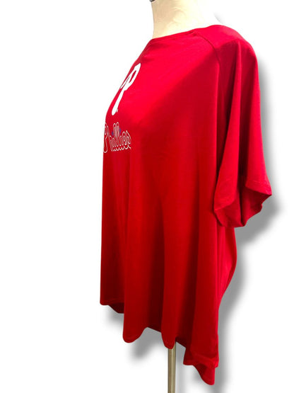 Size 5X New Era Womens Plus Size Red Tshirt Philadelphia Phillies