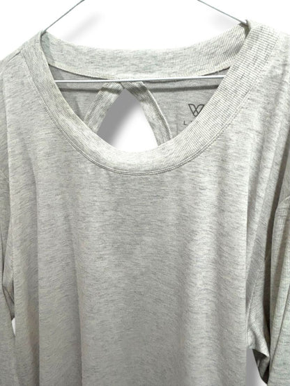 22/24 Livi Active Womens Plus Size Heathered Gray Lightweight Sweatshirt
