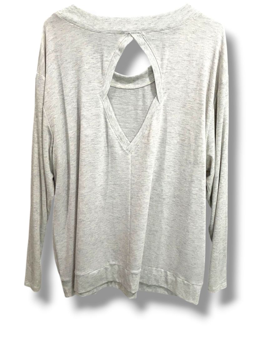 22/24 Livi Active Womens Plus Size Heathered Gray Lightweight Sweatshirt