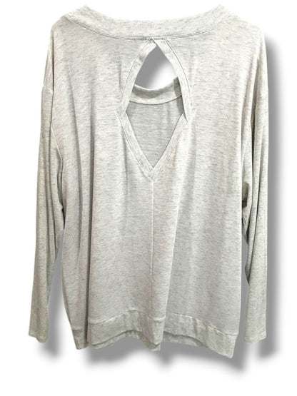 22/24 Livi Active Womens Plus Size Heathered Gray Lightweight Sweatshirt
