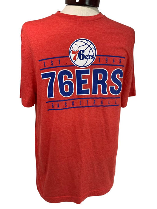 Medium NBA Philadelphia 76ers Mens Red Tshirt Soft Basketball