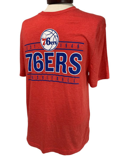 Medium NBA Philadelphia 76ers Mens Red Tshirt Soft Basketball