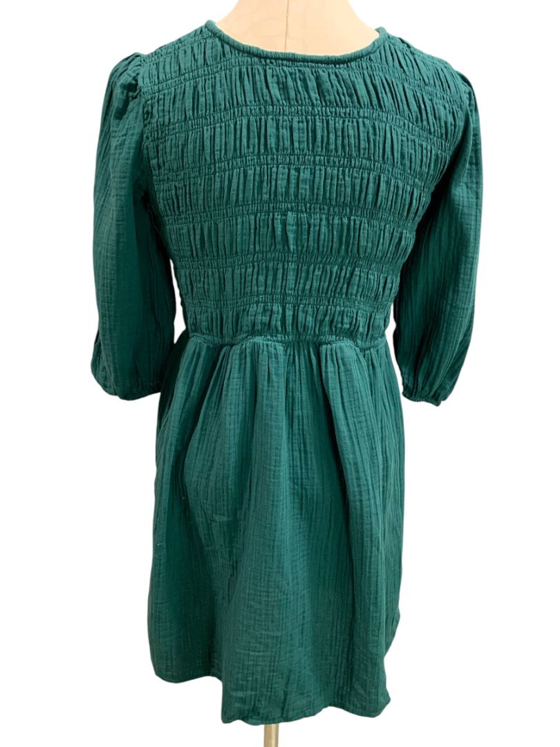 Size XXL Gap Kids Emerald Green Gauzy Dress Smocked Bodice