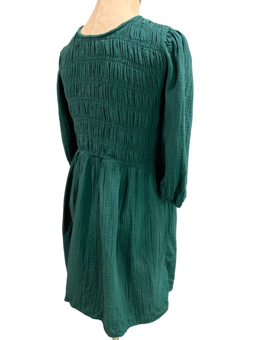 Size XXL Gap Kids Emerald Green Gauzy Dress Smocked Bodice