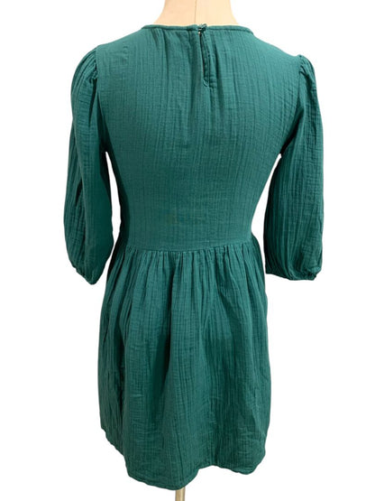 Size XXL Gap Kids Emerald Green Gauzy Dress Smocked Bodice