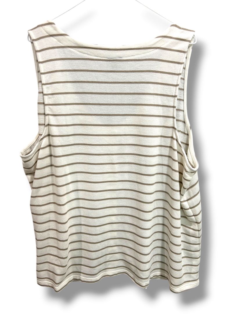 5X Torrid New Womens Plus Size Button Down Tank Stripe Shirt