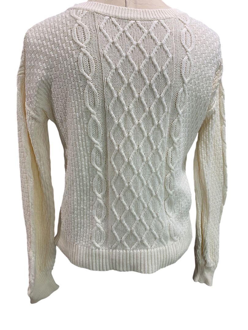 XXL Gap Kids Girls Knit Sweater Cotton Cream Ivory Color Long Sleeve