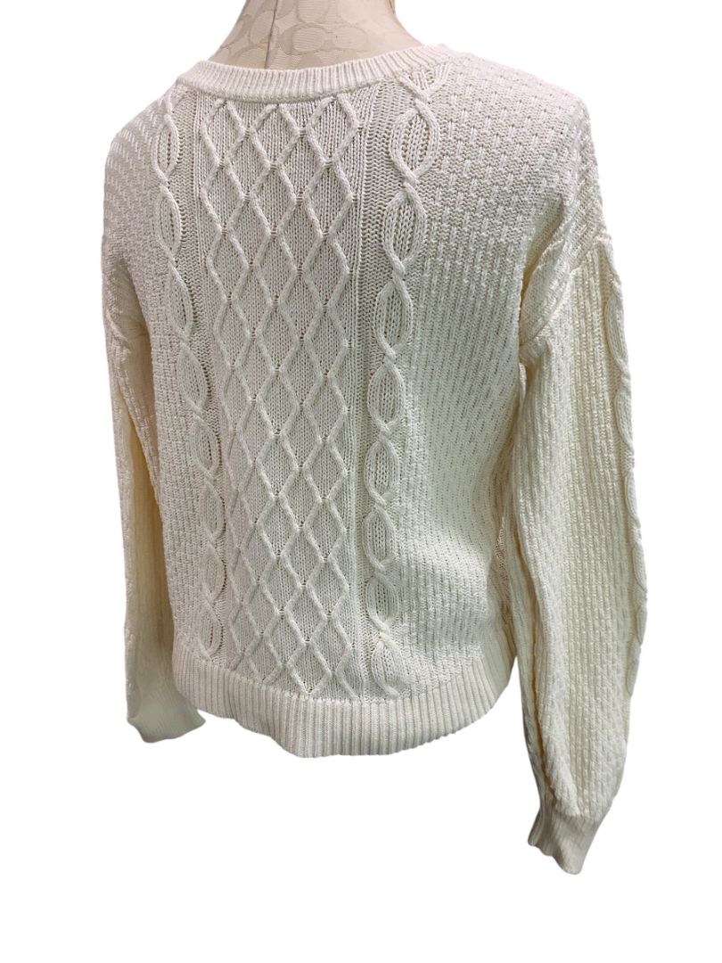 XXL Gap Kids Girls Knit Sweater Cotton Cream Ivory Color Long Sleeve