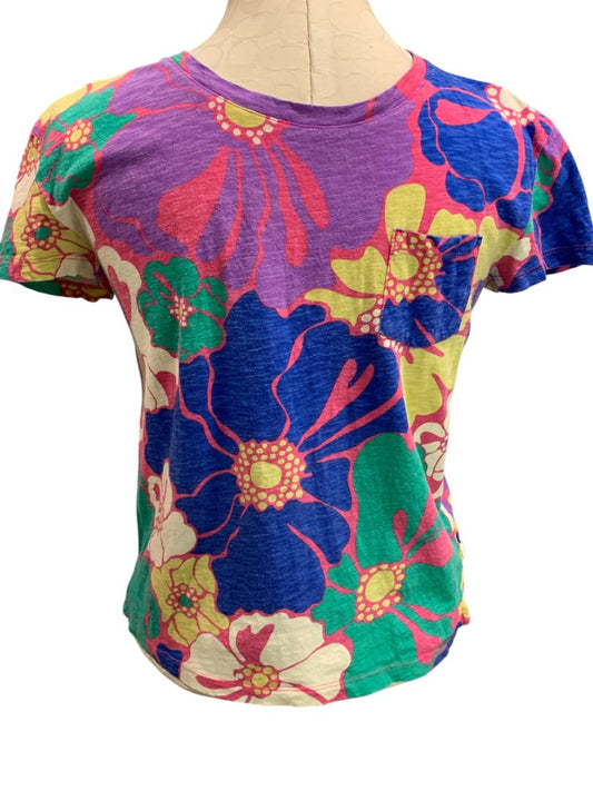 Size XXL Gap Kids Tropical Girls Retro Print Tshirt Short Sleeve Floral