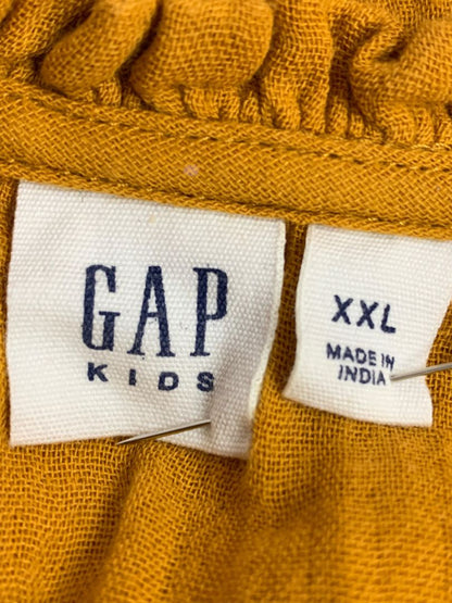 Size XXL Gap Kids Girls Mustard Yellow Cotton Gauzy Blouse Shirt