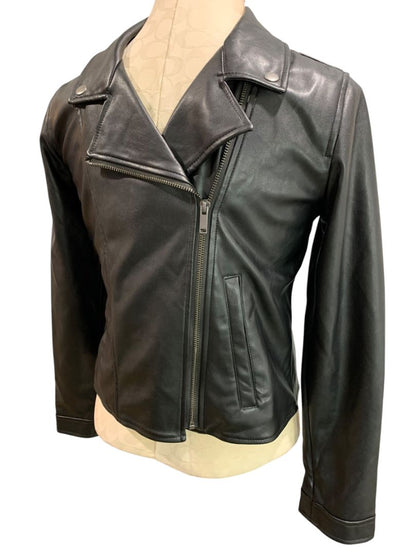 Size XXL Gap Kids New Vegan Leather Black Moto Style Jacket