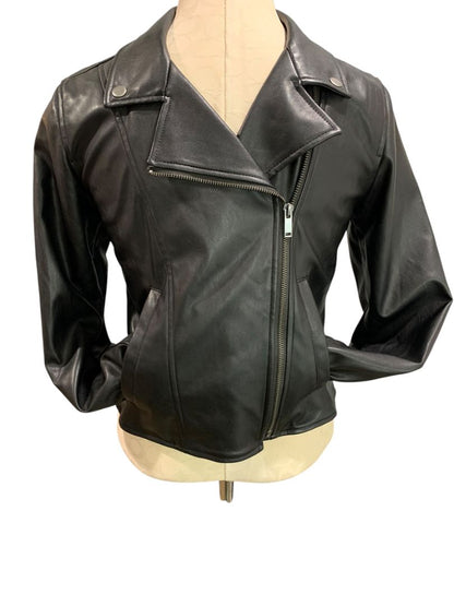 Size XXL Gap Kids New Vegan Leather Black Moto Style Jacket