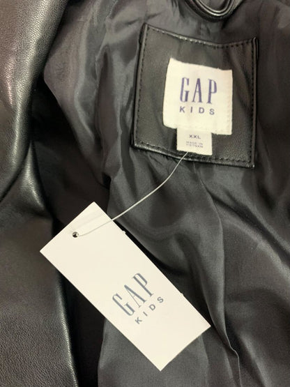 Size XXL Gap Kids New Vegan Leather Black Moto Style Jacket